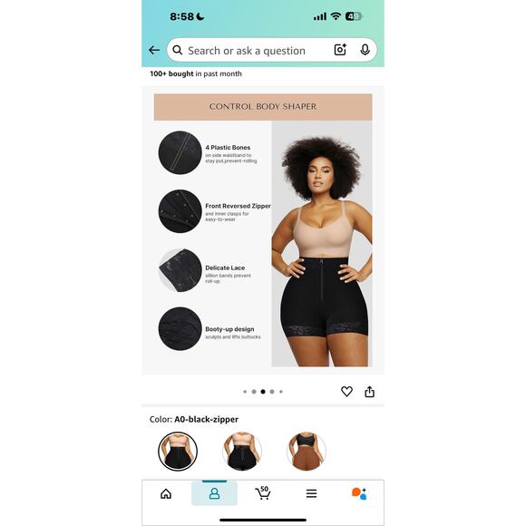 Shapellx Butt‎ Lifter Tummy Control Shapewear Shorts – Medium NWT - Picture 8 of 9